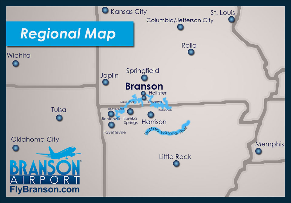 Closest airport to branson mo